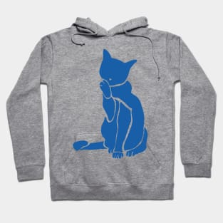 Matisse's Cat Var 1. in Blue Hoodie